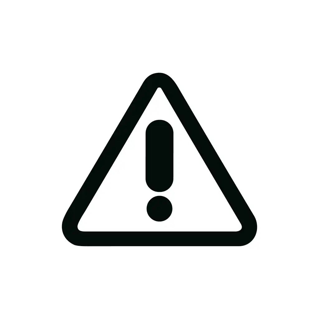 Simple Line Triangle Exclamation Mark Sign Icon