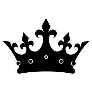 Silhouette Elegant Black Crown Royalty Shape Illustration