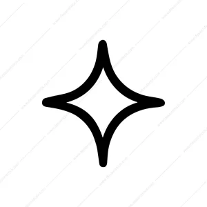 Simple Outline Starburst Sparkling Sign Shape Icon