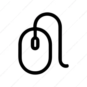 Black Outline Computer Mouse Device Electronic Icon