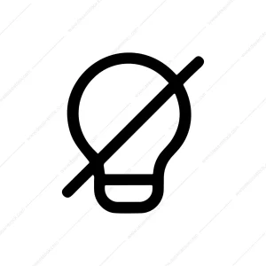 Line Simple Turn Off Light Bulb Sign Icon