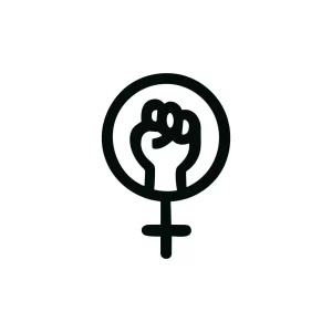 Simple Bold Feminism Symbol Fist Sign Icon