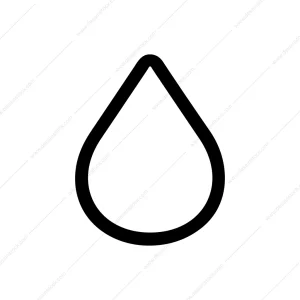 Minimalist Outline Simple Water Drop Shape Icon
