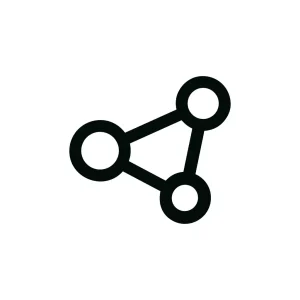 Simple Line Connection Dots Network System Element and Data Integration Icon