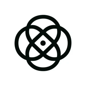 Simple Line Abstract Circular Knot Symbol Minimalist Shape Icon