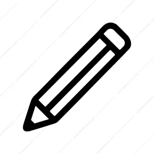 Simple Outline Pencil Stationary Education Symbol Icon