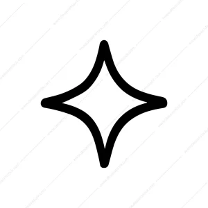 Outline Handdrawn Star Shine Sparkle Shape Element