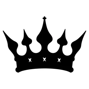 Simple Silhouette Black Crown Royal Symbol Icon
