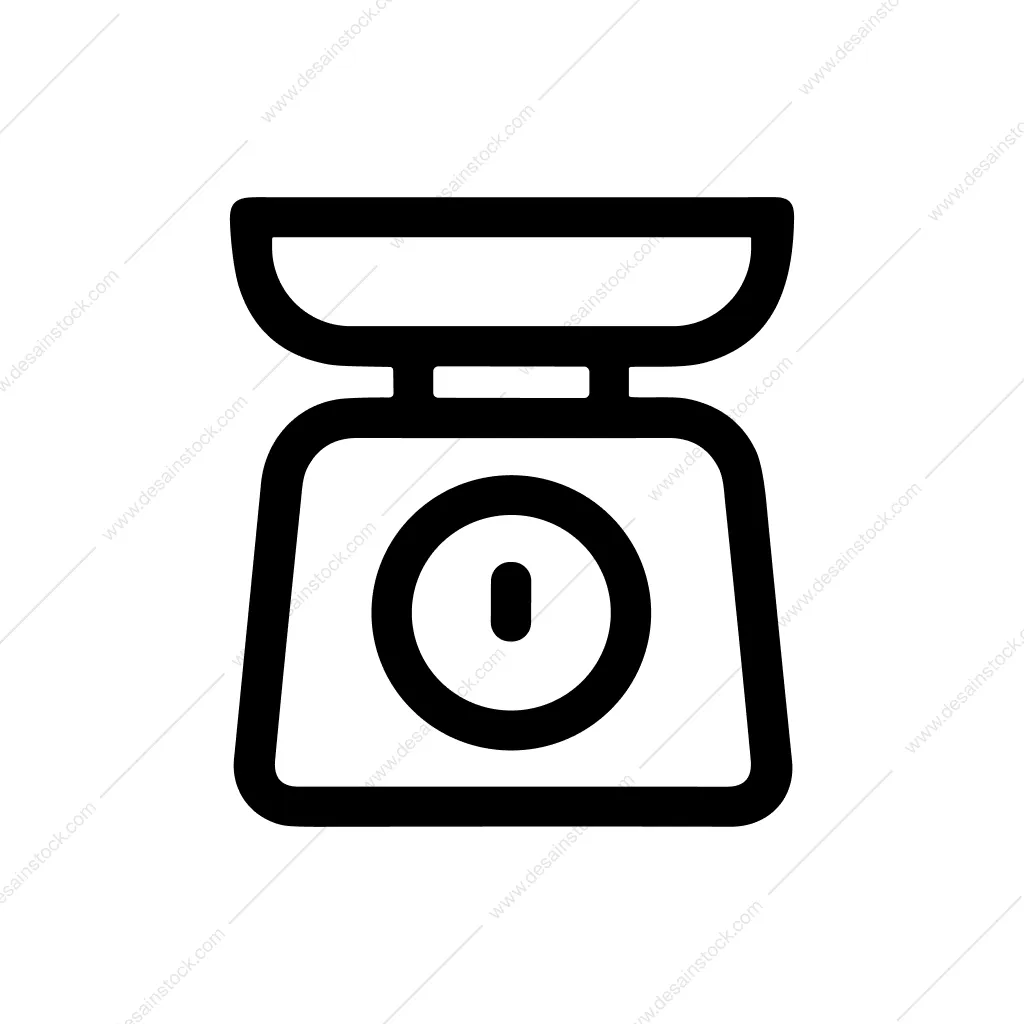 Simple Outline Kitchen Food Scale Balance Icon