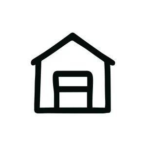 Simple Handdrawn Home Icon Door Entrance Building Architecture Outline Style