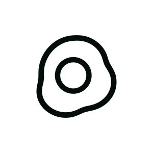Outline Simple Fried Egg Food Breakfast Icon