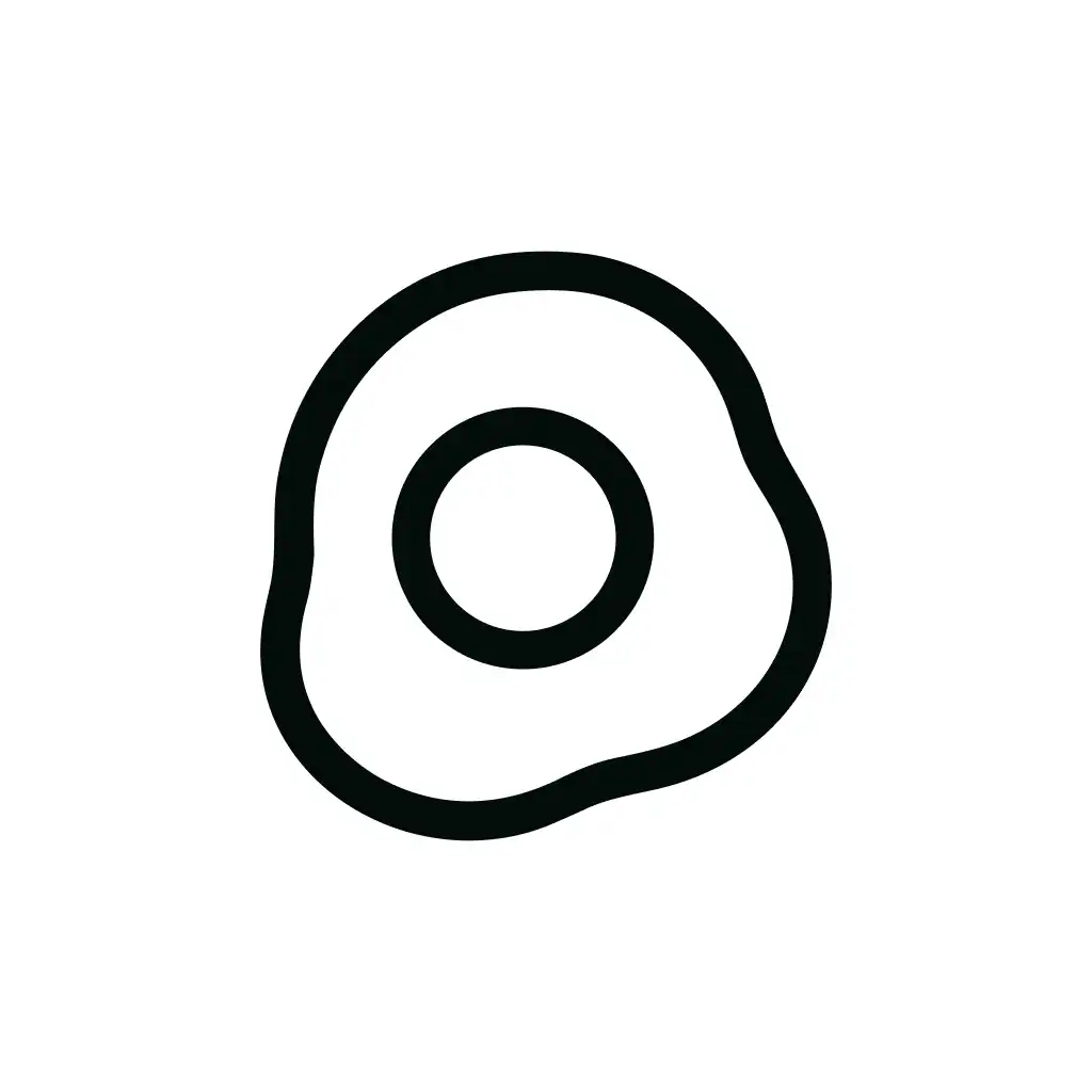 Outline Simple Fried Egg Food Breakfast Icon