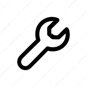 Simple Line Style Wrench Equipment Repair Tool Icon