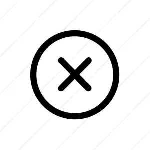Minimalist Rounded Cross Sign Shape Mark Icon