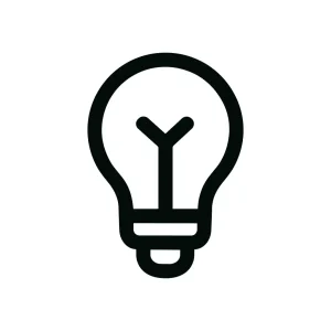 Outline Simple Lightbulb Inspiration Idea Symbol Sign