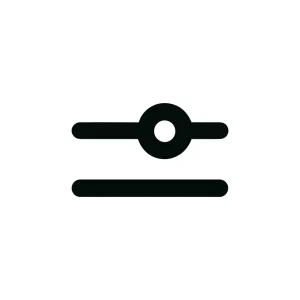 Minimalist Line Style Adjustment Setting Application Icon with Editable Control