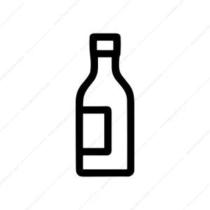 Outline Simple Wine Bottle Drink Icon Design