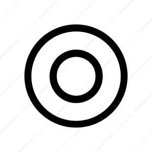 Simple Outline Concentric Circle Shape Geometric Element