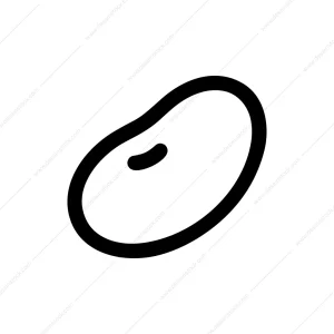 Simple Outline Bean Vegetable Food Ingredient Icon
