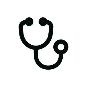 Simple Line Stethoscope Medical Tool Diagnostic Healthcare Icon