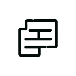 Outline Simple Paper Document Page Note Icon