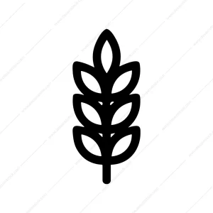 Simple Line Wheat Plant Grain Harvest Icon