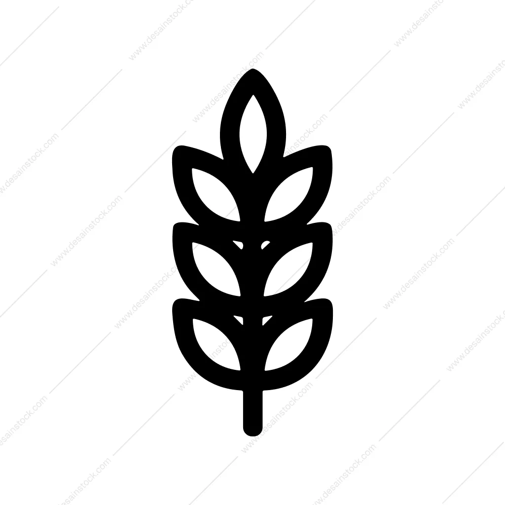 Simple Line Wheat Plant Grain Harvest Icon