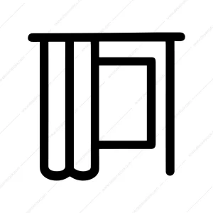 Minimalist Outline Fitting Room Changing Place Icon