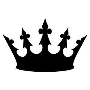 Minimalist Silhouette Royal Crown Emblem Symbol Illustration