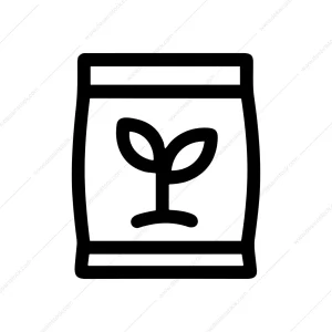 Simple Outline Seed Bag Germination Farming Icon