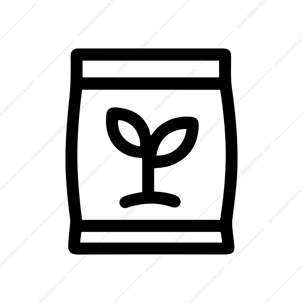 Simple Outline Seed Bag Germination Farming Icon