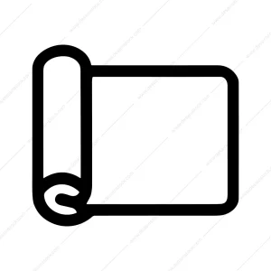 Simple Line Art Rolled Mat Graphic Element