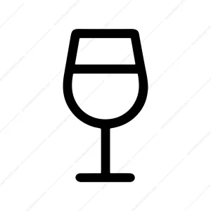 Outline Minimalist Wineglass Drink Silhouette Symbol Icon