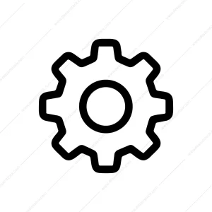 Simple Bold Outline Gear Setting Configuration Icon
