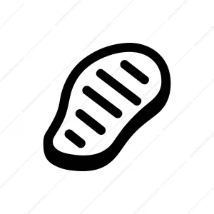 Simple Line Art Grilled Steak Food Icon