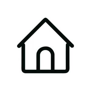 Minimalist Outline Home Symbol Simple Line Art Style Icon Graphic