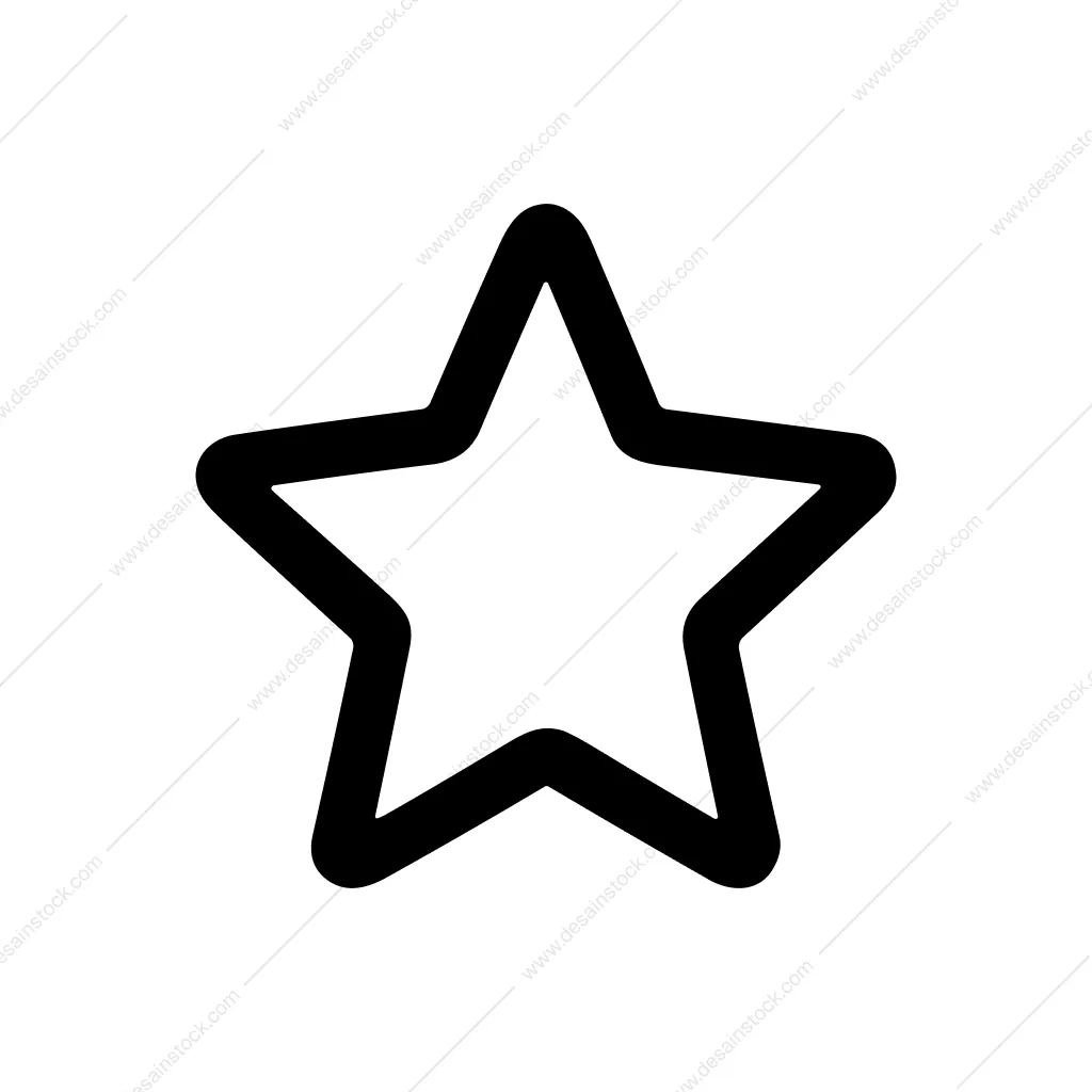 Outline Simple Star Shape Graphic Sign Symbol Icon