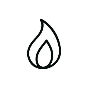 Simple Outline Handdrawn Fire Flame Sign Shape Icon Element
