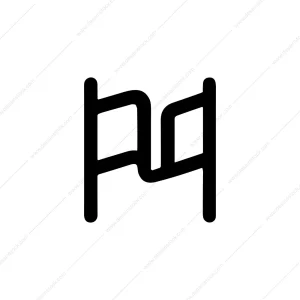 Outline Geometric Letter Initial Abstract Shape Icon