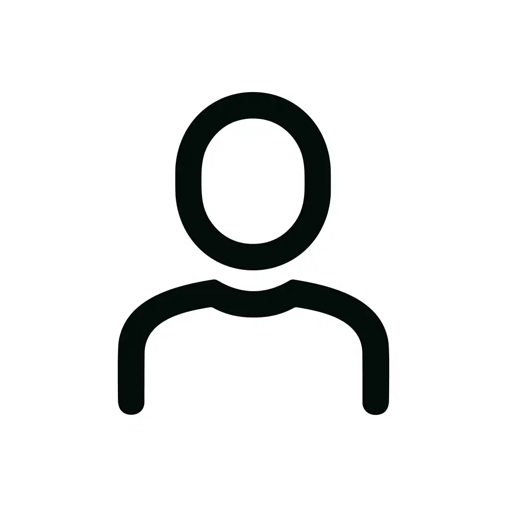 Minimalist Outline Human Figure Simple Line Art Icon Illustration