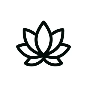 Minimalist Line Simple Lotus Flower Plant Outline Icon