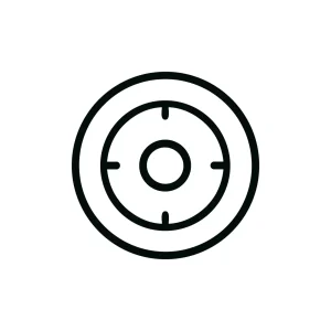 Minimalist Line Style Target Focus Precision Aiming Icon for Accuracy Design