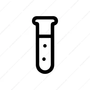 Simple Outline Test Tube Liquid Line Icon
