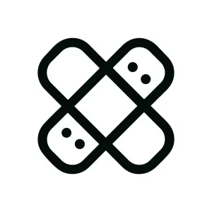 Minimalist Outline Bandage Adhesive Plaster Patch First Aid Medical Icon