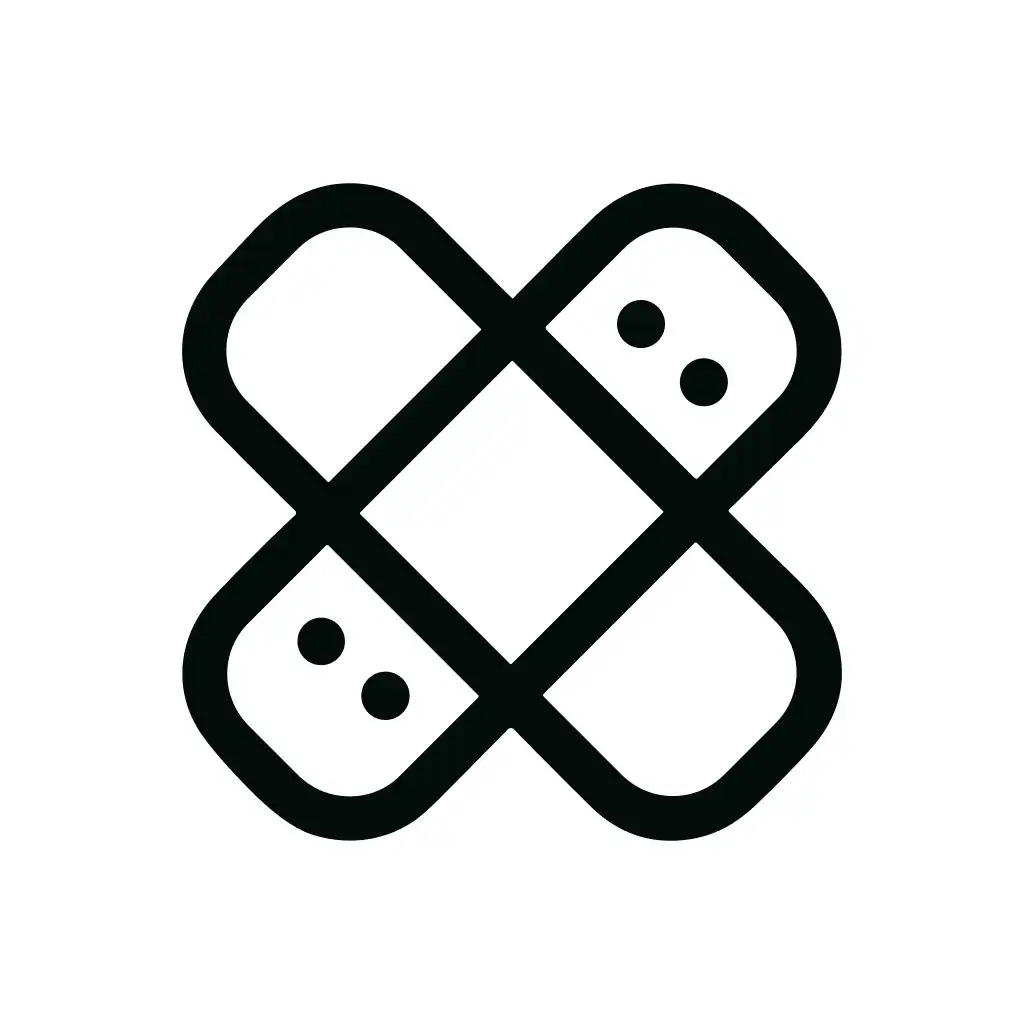 Minimalist Outline Bandage Adhesive Plaster Patch First Aid Medical Icon