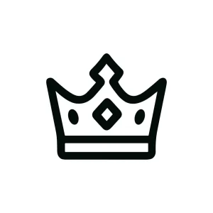 Simple Line Crown Minimalist Royalty Symbol Icon