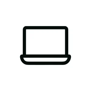 Simple Outline Computer Display Device Line Icon