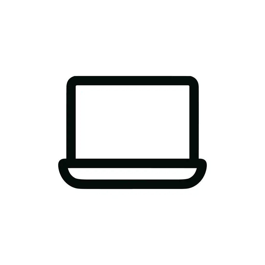 Simple Outline Computer Display Device Line Icon