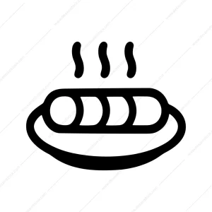 Simple Outline Hot Food Skewer Meal Line Icon