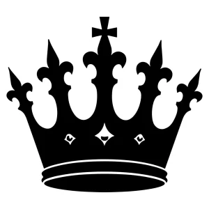 Silhouette Royal Crown Shape Symbol Monarch Authority